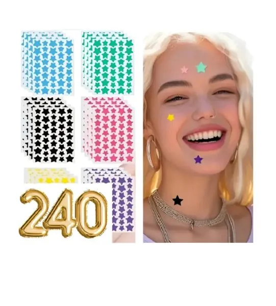 Las 240 estrellas en seis colores